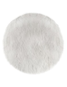 Tapis Pour Enfant Rond Fausse Fourrure Blanc Atmosphera For Kids