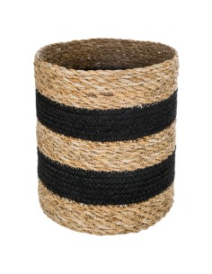 Lot De 4 Paniers En Jute Bicolore Noir Atmosphera 2