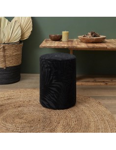Pouf Leaf Noir Home Deco Factory 2
