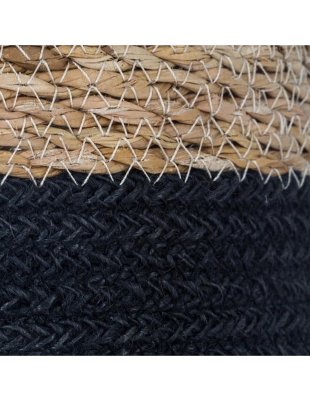 Lot De 4 Paniers En Jute Noir Atmosphera