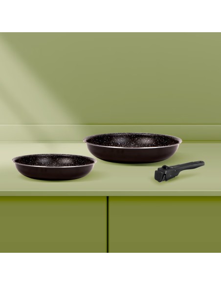 Lot De 2 Poêles 24 et 28 En Aluminium Five