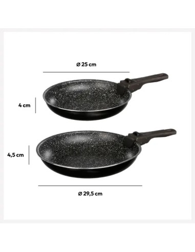 Lot De 2 Poêles 24 et 28 En Aluminium Five