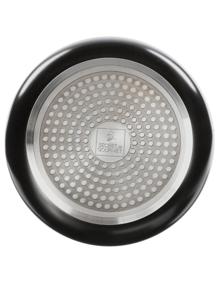 Lot De 3 Casseroles 16 / 18 / 20 cm Noires En Aluminium Five