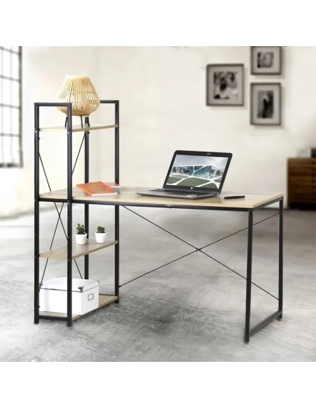 Bureau Avec Étagère 3 Niveaux Colorado Five