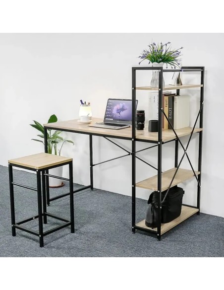 Bureau Avec Étagère 3 Niveaux Colorado Five