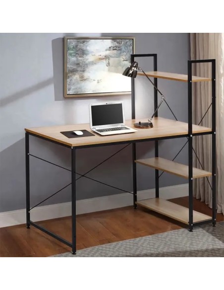 Bureau Avec Étagère 3 Niveaux Colorado Five