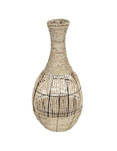 Vase Décoratif En Rotin Long Folk H63 Beige Atmosphera
