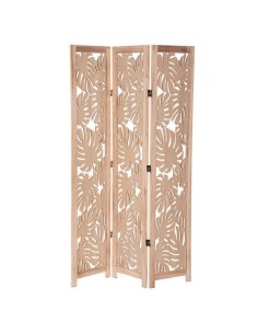 Paravent Palm H165 En Bois De Paulownia Beige Atmosphera