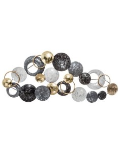 Décoration Mural En Métal Rond Lali Gris Atmosphera