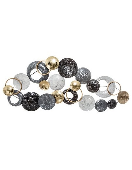 Décoration Mural En Métal Rond Lali Gris Atmosphera