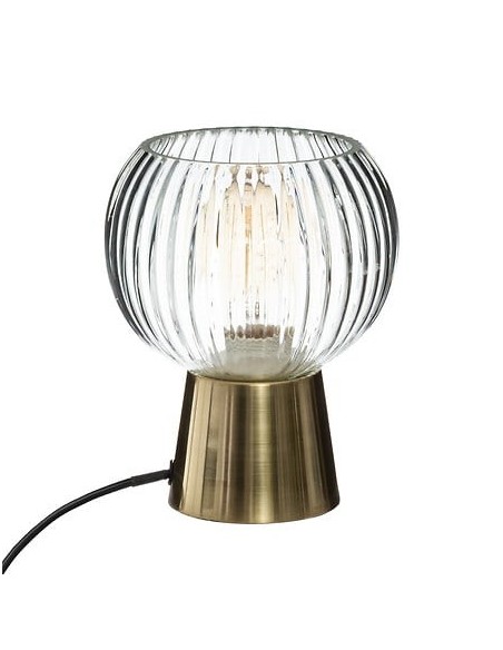 Lampe à poser En Verre Laye H19,5 Doré Atmosphera