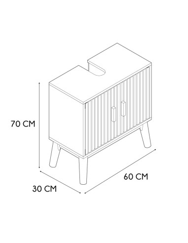 Meuble Sous Vasque Klaus Marron Home Deco Factory