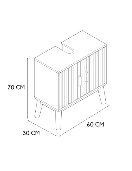 Meuble Sous Vasque Klaus Marron Home Deco Factory