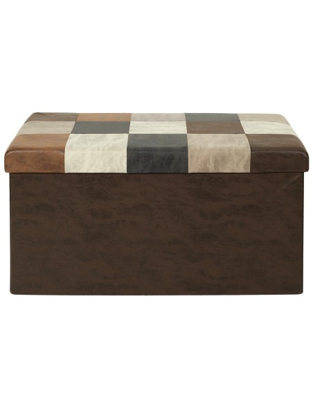 Coffre Banc Pliable Retro Marron Home Deco Factory