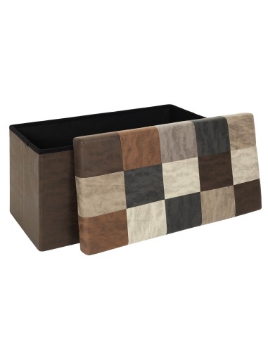 Coffre Banc Pliable Retro Marron Home Deco Factory