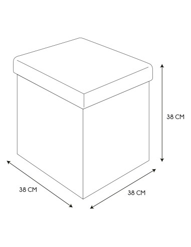 Coffre Pouf Pliable Retro Marron Home Deco Factory