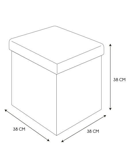 Coffre Pouf Pliable Retro Marron Home Deco Factory