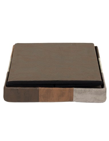 Coffre Pouf Pliable Retro Marron Home Deco Factory