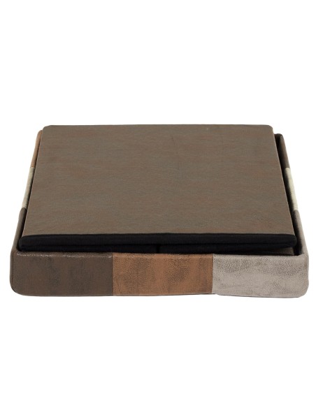 Coffre Pouf Pliable Retro Marron Home Deco Factory