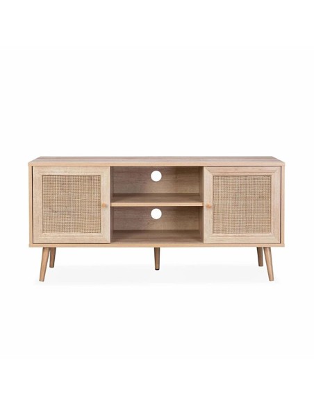Meuble TV Bali Avec 2 Portes Beige Atmosphera