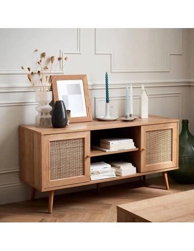 Meuble TV Bali Avec 2 Portes Beige Atmosphera