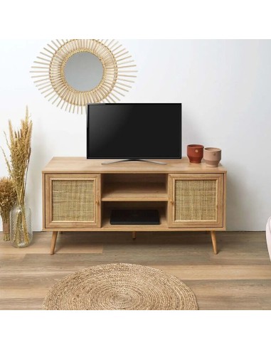 Meuble TV Bali Avec 2 Portes Beige Atmosphera