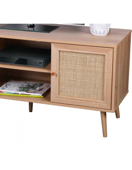 Meuble TV Bali Avec 2 Portes Beige Atmosphera
