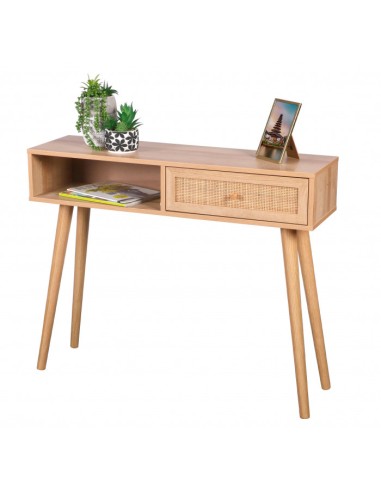 Console Avec 1 Tiroir Bali Beige Atmosphera
