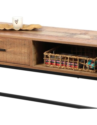Table Basse Avec 1 Tiroir Marron Atmosphera