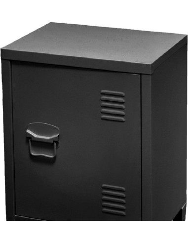 Casier En Métal Avec 1 porte Industriel Noir Atmosphera