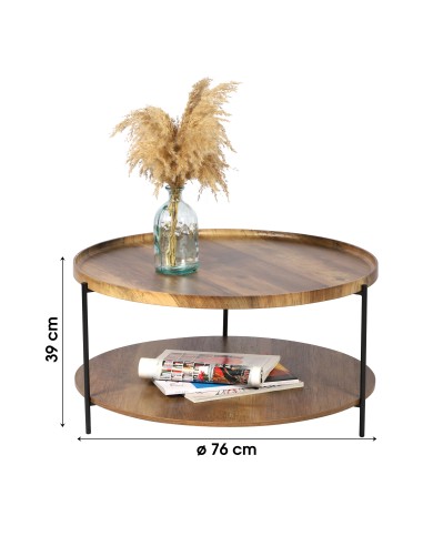 Table Basse Joya Avec 2 Niveaux Beige Atmosphera