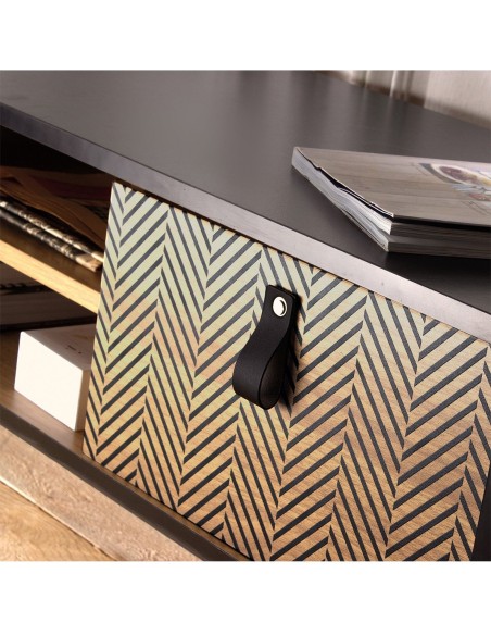 Meuble TV 2 Portes Chevrons Chelsea Atmosphera