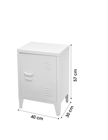 Casier En Métal Avec 1 porte Industriel Blanc Atmosphera