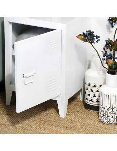 Casier En Métal Avec 1 porte Industriel Blanc Atmosphera