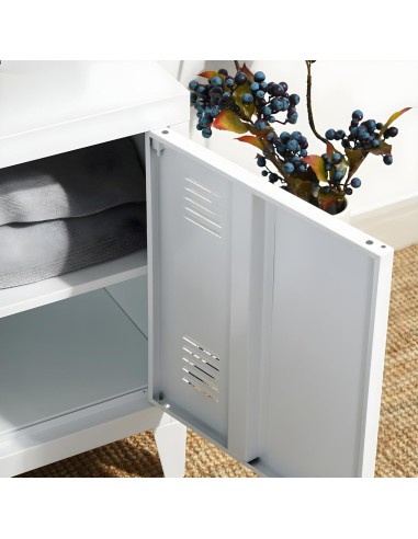 Casier En Métal Avec 1 porte Industriel Blanc Atmosphera
