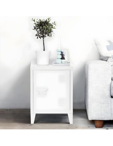 Casier En Métal Avec 1 porte Industriel Blanc Atmosphera