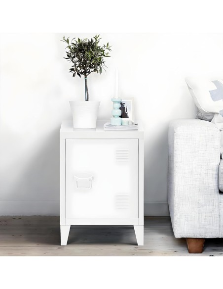 Casier En Métal Avec 1 porte Industriel Blanc Atmosphera