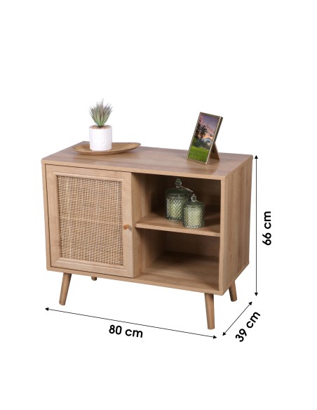 Commode Avec 1 Porte Bali Marron Atmosphera