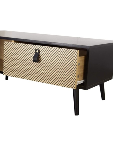 Table Basse Avec Poignée Effet Cuir Noir Atmosphera