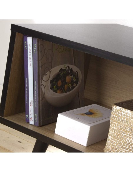 Table Basse Avec Poignée Effet Cuir Noir Atmosphera