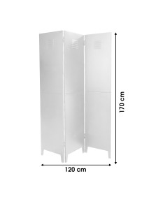 Paravent En Métal Industriel Blanc Five 2