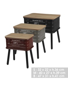 Set De 3 Tables Caisse Loft & Métal Multicolore Atmosphera 2