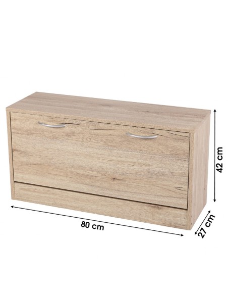 Meuble Range Chaussures Pratik Avec 1 Porte Beige Five