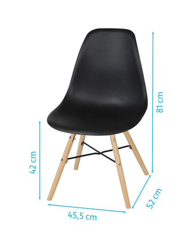 Chaise De Table Jena Noire Atmosphera