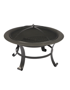 Brasero Sur Pieds Avec Tisonnier Et Couvercle Noir Five