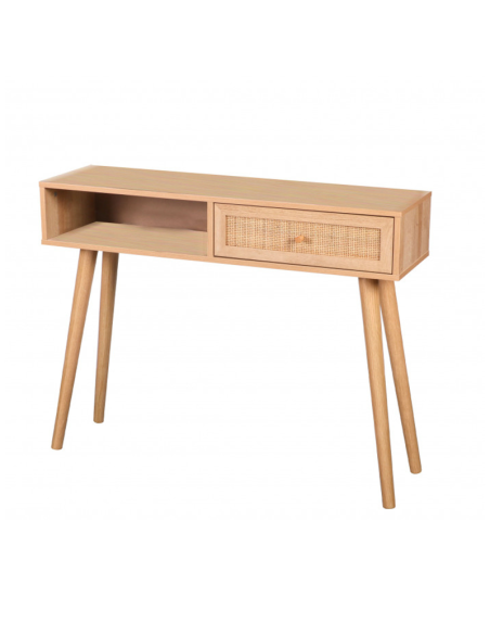 Console Avec 1 Tiroir Bali Beige Atmosphera