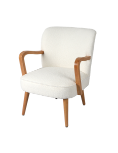 Fauteuil Austin En Teddy Ivoire Atmosphera