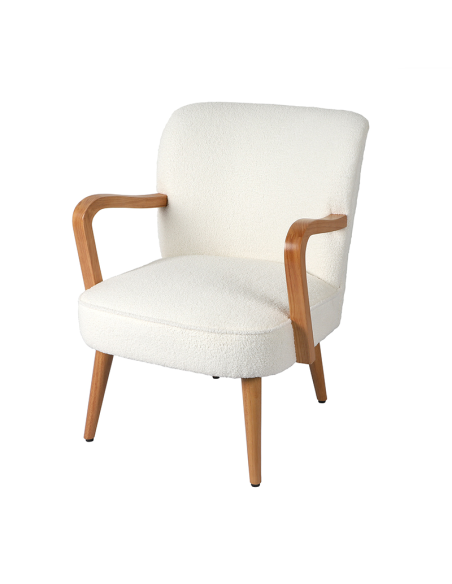 Fauteuil Austin En Teddy Ivoire Atmosphera