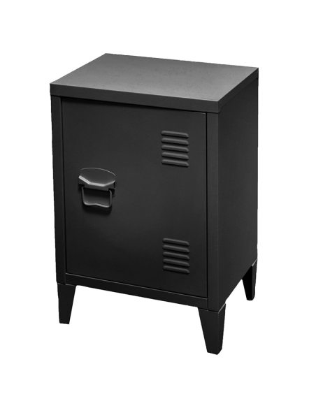 Casier En Métal Avec 1 porte Industriel Noir Atmosphera