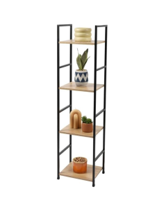 Étagère étroite 4 étagères Colorado Noir Five